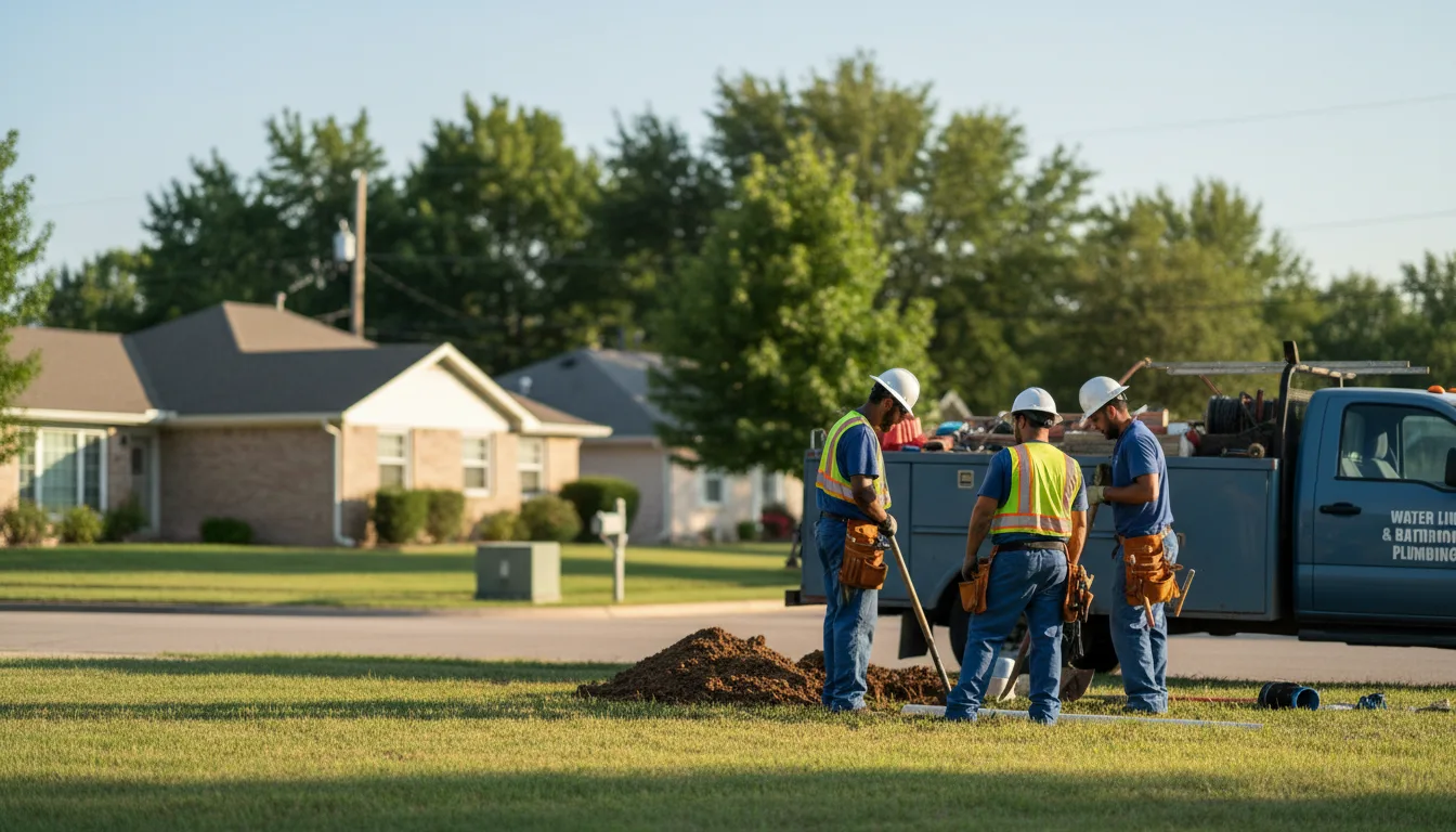 Residential water line and bathroom plumbing service in Sibley, MO